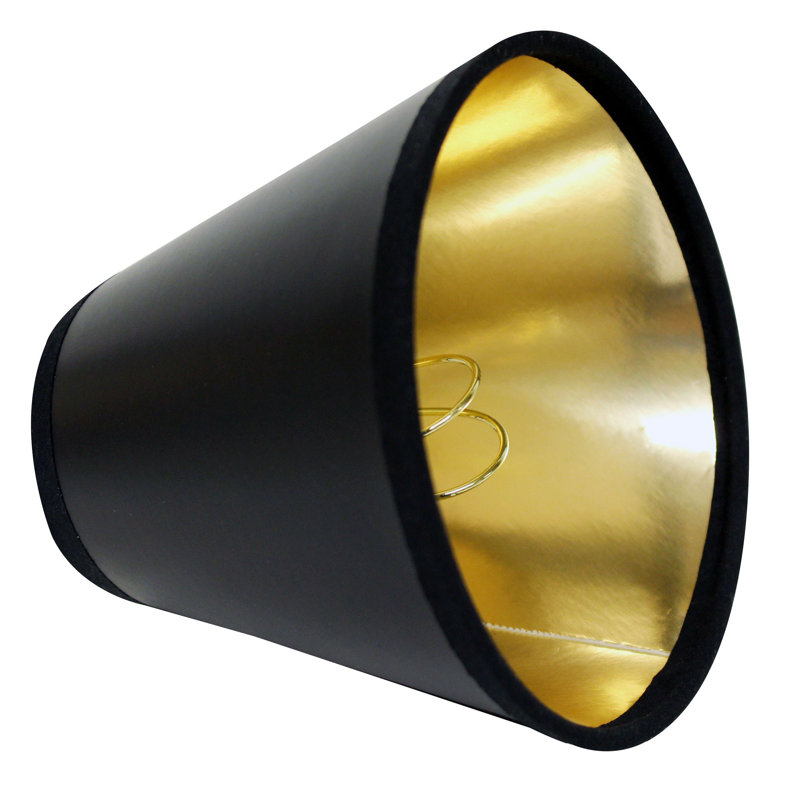 Ensemble de 6 lustres parchemin 4 "noir avec or