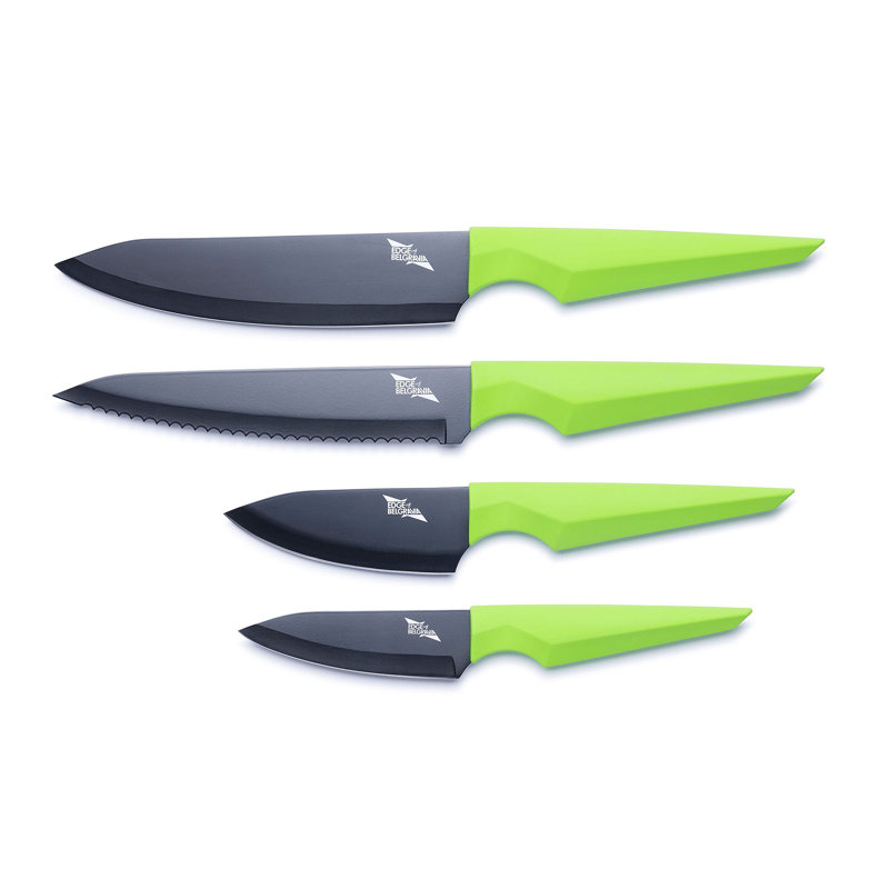Edge Of Belgravia Precision 4 Piece Stainless Steel Assorted Knife Set, Lime