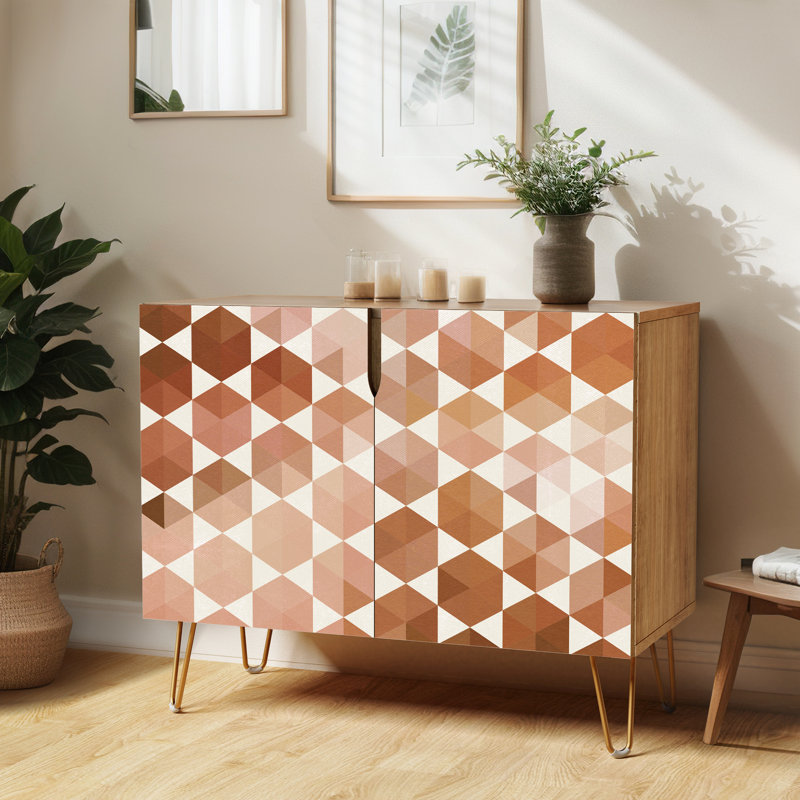 35'' Sideboard, Hexagon Brown
