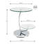 Glass Top Pedestal End Table