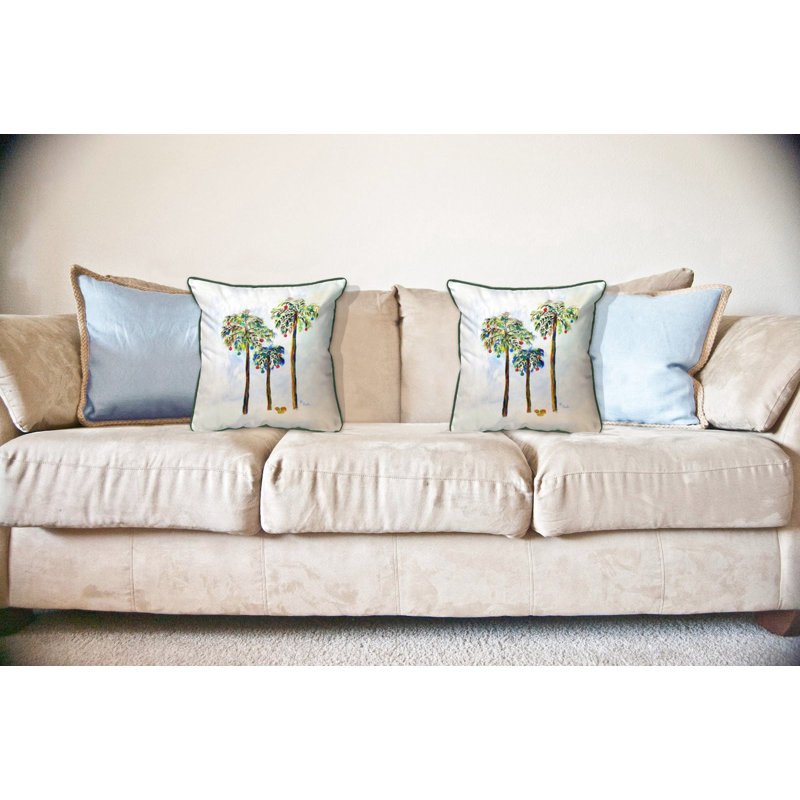 Coussin intérieur / extérieur Christmas Palms, 18 po x 18 po
