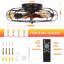 Ventilateur de plafond 20 po avec lumières DEL Alizeh