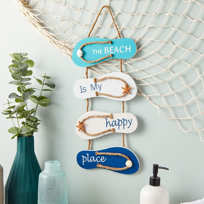 Wooden Beach Wall Hanging Decor Sign