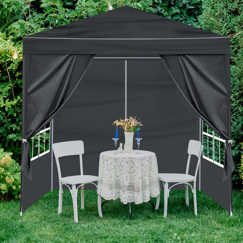6,5 pi X 6,5 pi Tente de fête portable, Noir, noir, noir, noir