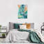 Abstract Falling Water Abstract Tropical Green Canvas Wall Art Print-1465601201