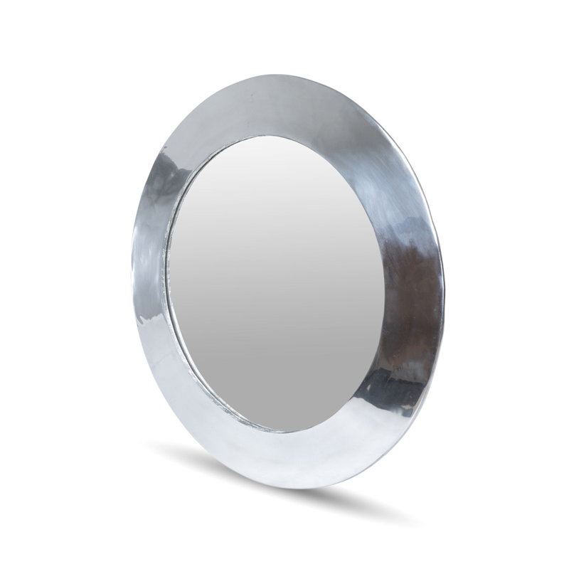Pewter Round Wall Mirror