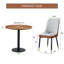 Ensemble de table et de chaises, table de salle à manger ronde de 31,5 pouces à texture annulaire moulée par aspiration, jumelée à 4 chaises de salle à manger en polyuréthane épissé-1348752292