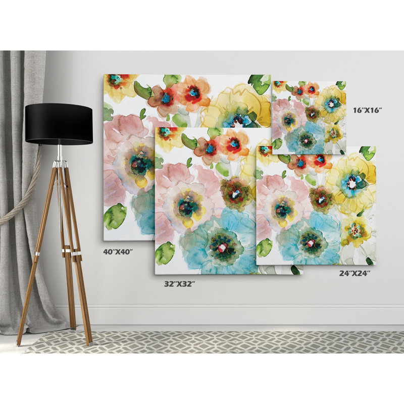 " Blooming Of Spring I ", 24" H x 24" W x 1.5" D, Wrapped Canvas