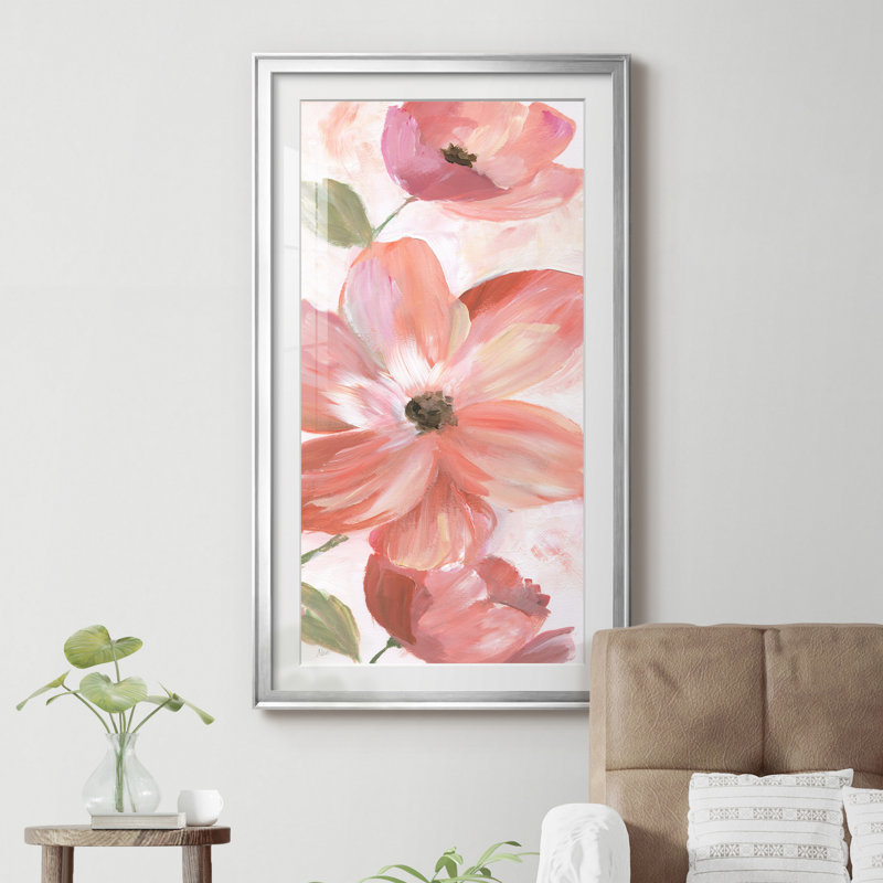 Blooming Coral II - Cadre photo, reproduction d'art sur papier, Encadrement argenté, H 14,5 po x l 26,5 po x P 1,5 po