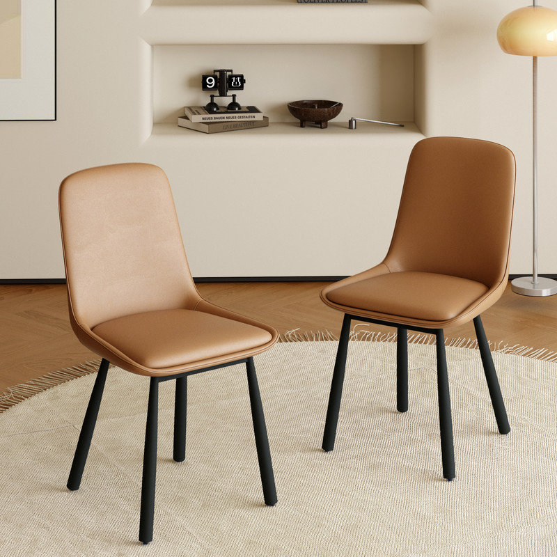Chaise de salle à manger rembourrée Juvan, Noir