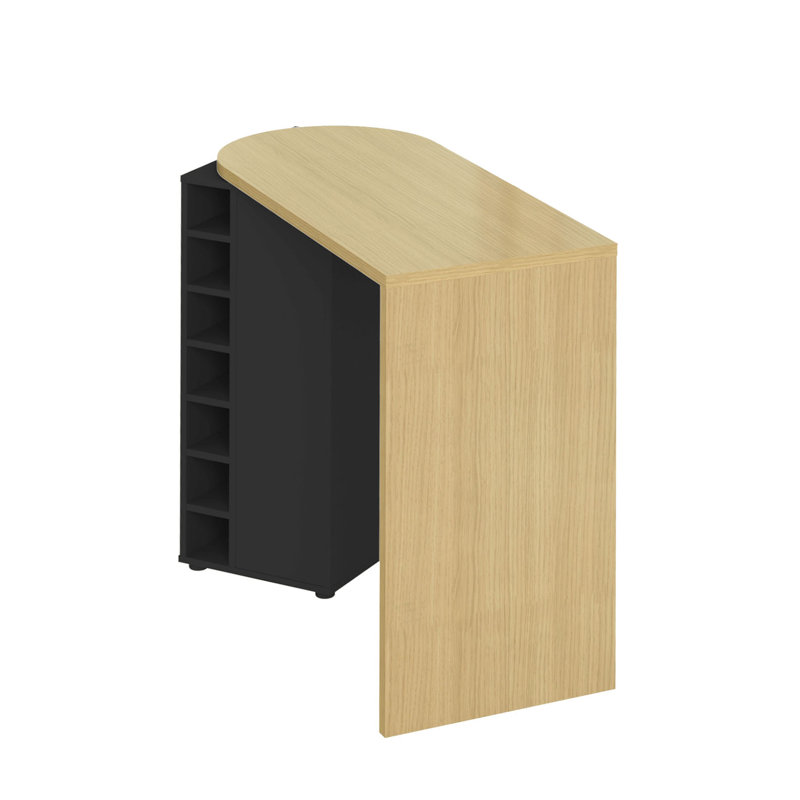 Sherisse Bar Table, Light Oak/ Black