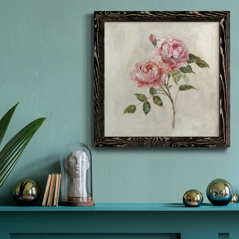 Brush Strokes - Cadre photo, reproduction d'art sur toile, H 27,5 po x l 27,5 po x P 1,5 po, Cadre noir