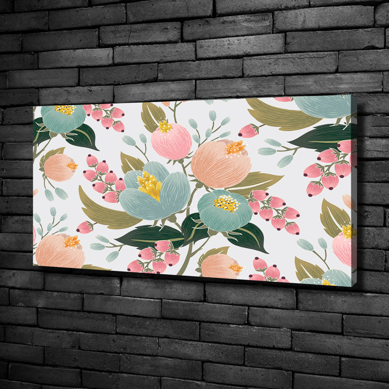 Floral Pattern - Wrapped Canvas Print