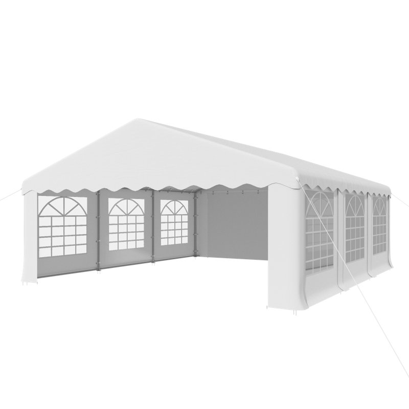 20 Ft. W x 20 Ft. D Canopy Tent With 3 Side Walls Heavy Duty Party Tents For Parties, 20ft. W  x 20ft. D
