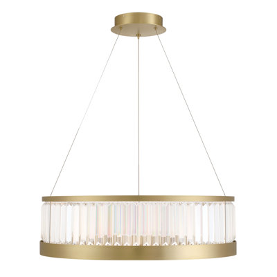 Empra, Chandelier, 30", Gold, Clear Crystal