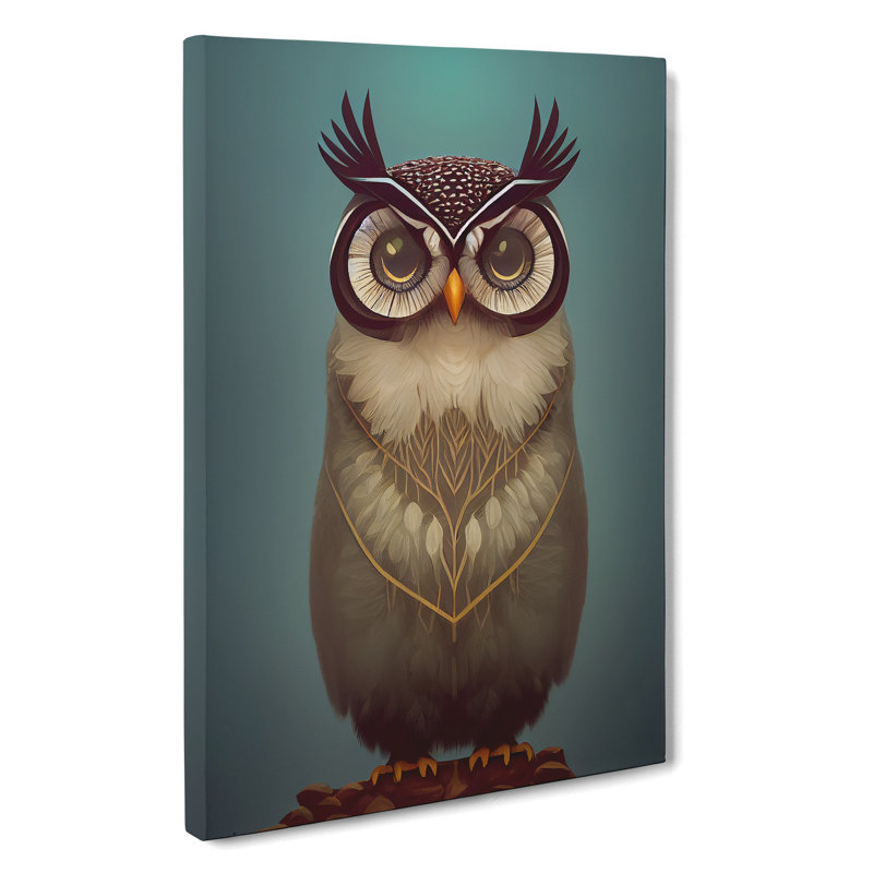 The Iconic Owl - Wrapped Canvas, 60cm H x 40cm W x 3cm D