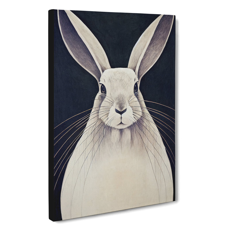 Quirky Hare - Wrapped Canvas, 76cm H x 50cm W x 3cm D