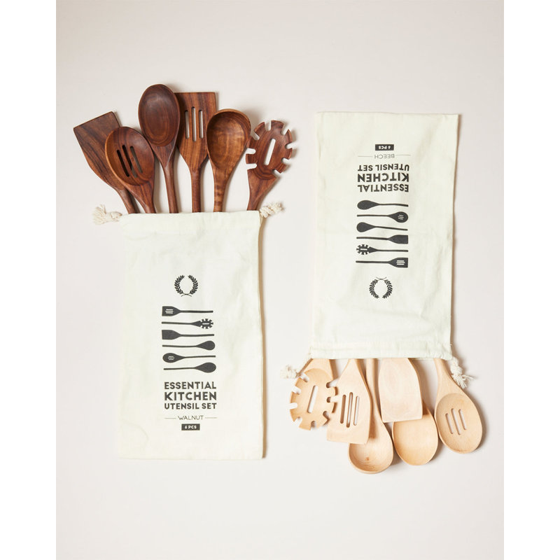 Essential Kitchen Utensils - Walnut