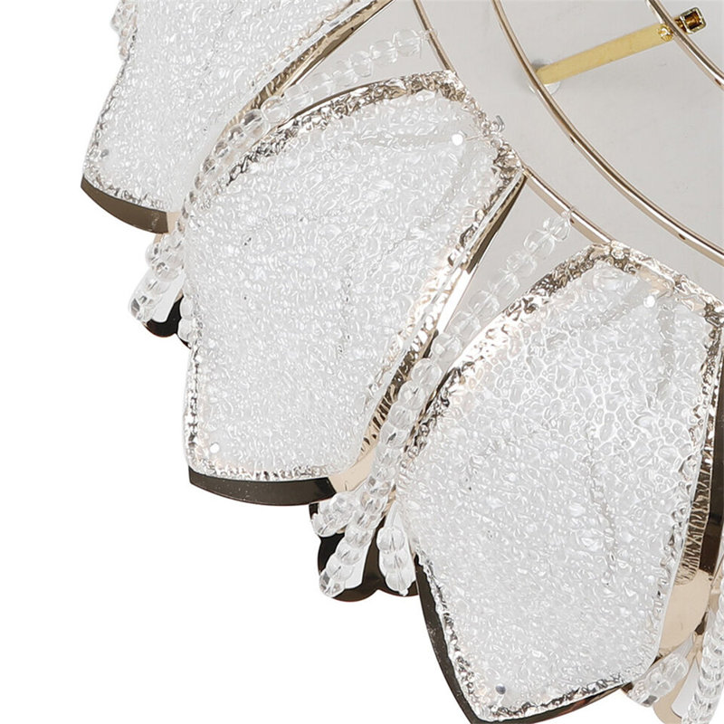 New Crystal LED Chandelier Ceiling Light Flush Mount Lighting Fixture
