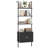 72.5'' Tall Bookshelf 5 Tier Wall Mount Ladder Bookcase w/ Cabinet-1975028015-1975028014