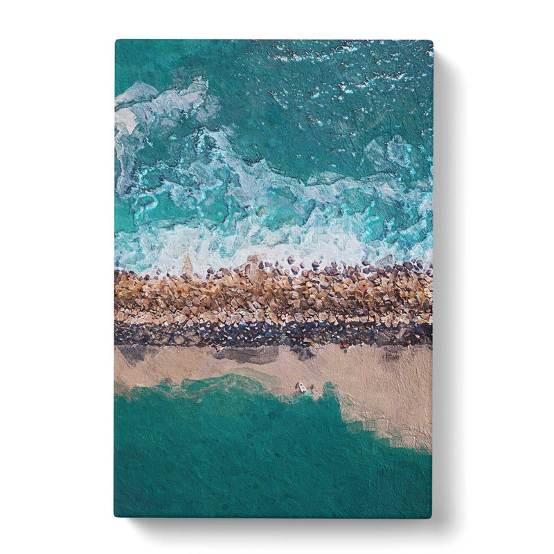 Dana Point Harbour & Beach In California by Louis Renard - Wrapped Canvas Painting, 60cm H x 40cm W x 3cm D