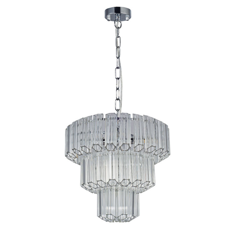 Adilbek 7 - Light Crystal Chandelier, Polished Chrome