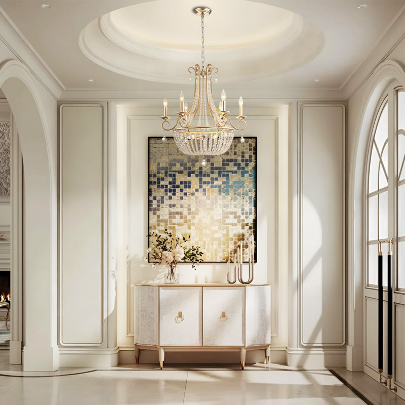 Lustre en cristal 9 lumières pour le salon