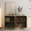 Console Modern Modern, conception cannelée, tablettes réglables pour le salon - bois-1750603106