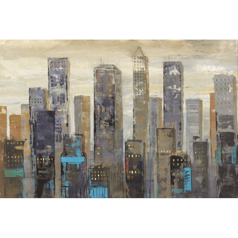 Urban Lights I by Julie Joy - Wrapped Canvas Painting, 30cm H x 46cm W x 3.8cm D