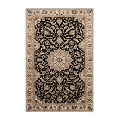 Machine Washable Persian Brown Area Rug
