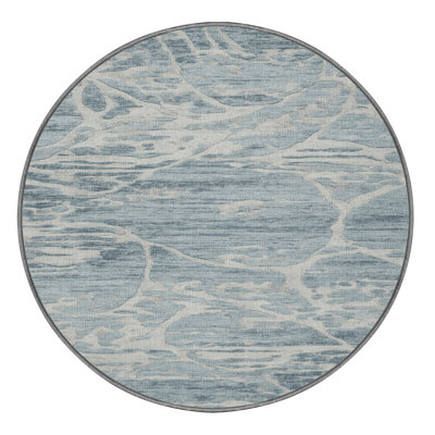 Machine Washable Abstract Gray Area Rug
