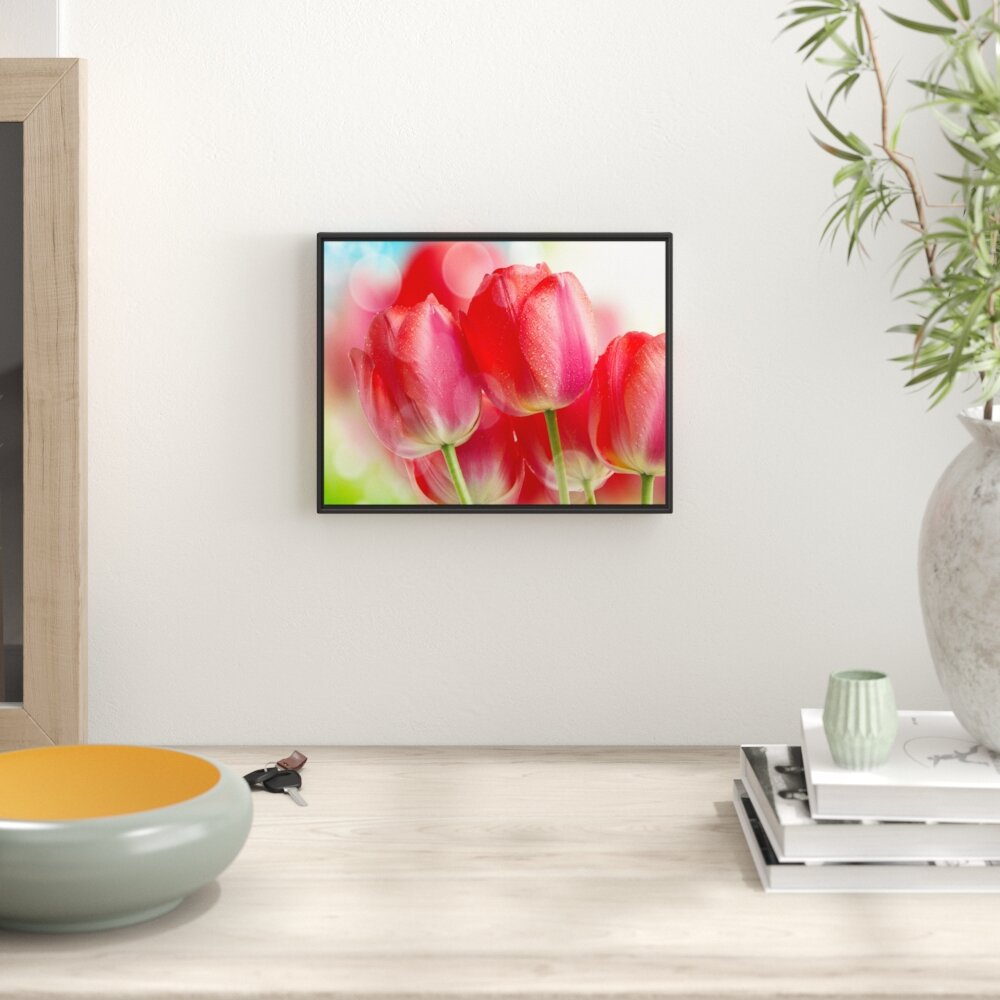 Gerahmtes Wandbild Rote Tulpen