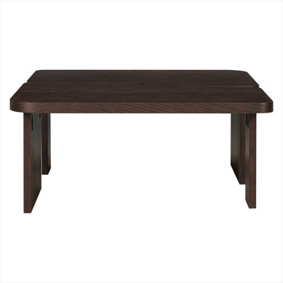 Rectangular Coffee Table in Rich Brown MDF with Modular Splicing Design for Living Room