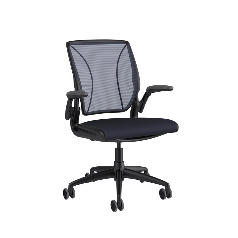 Chaise de travail diffrient world, Noir, Rayures monofilament / atlantique, Lotus / Noir