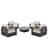 5 - Piece Outdoor Seating Group With Swivel Chairs And Fire Pit Table-1100361500