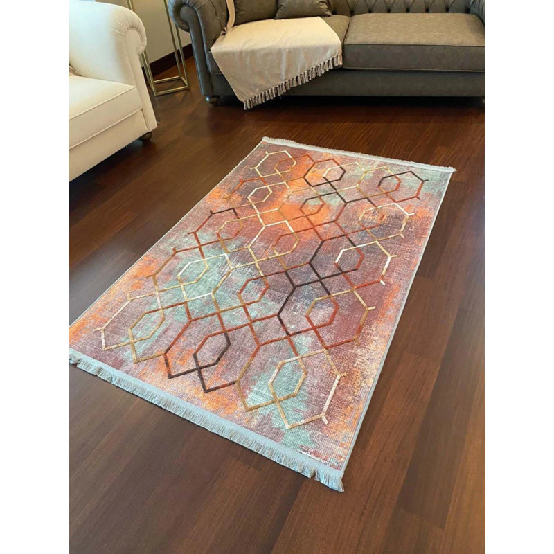 Tapis Lashia avec envers antidérapant, Carré 2 pi 7 po