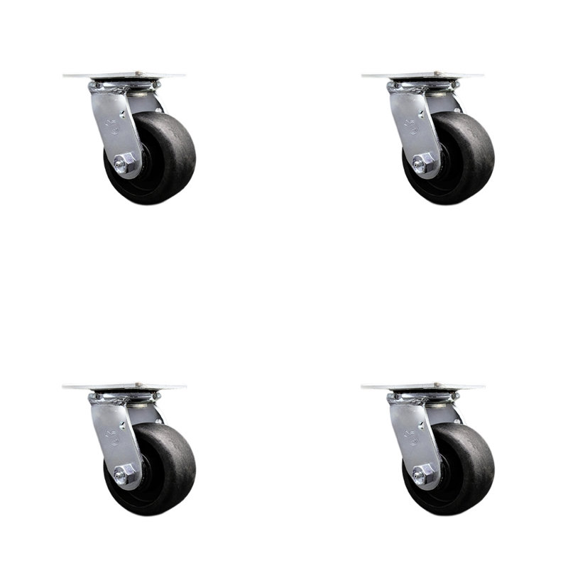 Roulettes en nylon remplies de verre