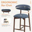 Upholstered Counter Stool with Solid Wood Frame-458618684