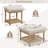 Gladis 3-Piece Linen Fabric Coffee Table and End Table Set with Storage-114597118