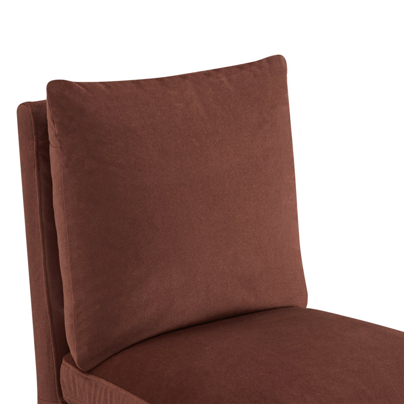 Alayaa Upholstered Side Chair, Brick Polyester