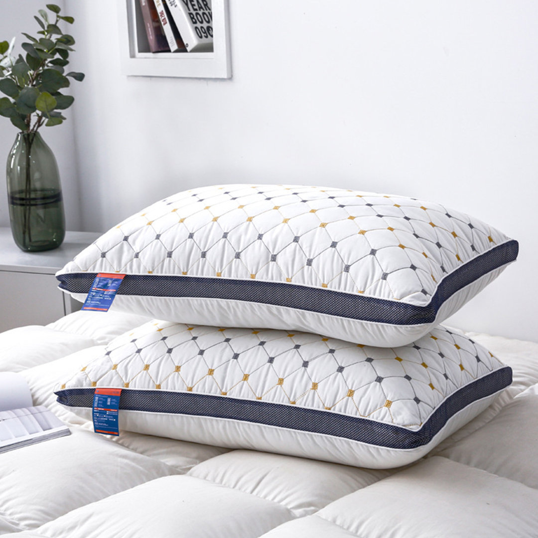 2pcs Luxury Hotel Quality Bed Pillow for Side Stomach or Back Sleepers