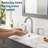Brushed Nickel Bathroom Faucet 3 Hole, Widespread 8 Inch 2 Handle Vanity Sink Faucet