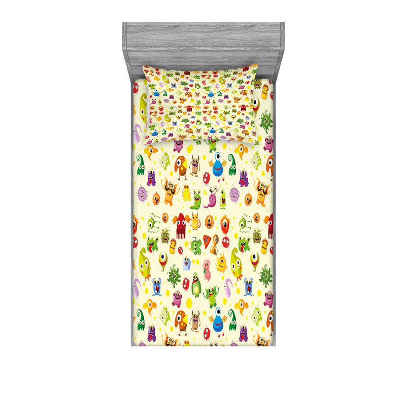 Dessins de coon, Ensemble de draps pour lit simple TG avec drap-hou