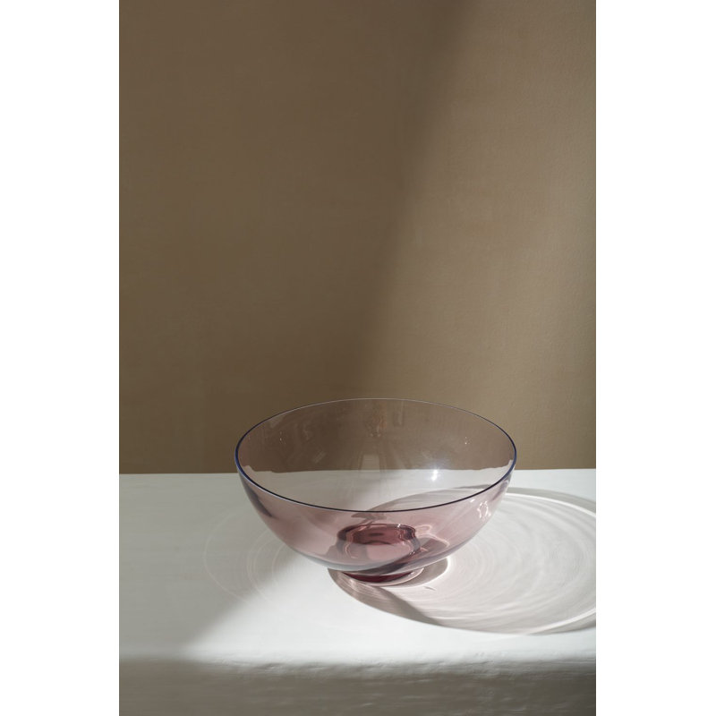 Bol de service en verre Angier, Mauve