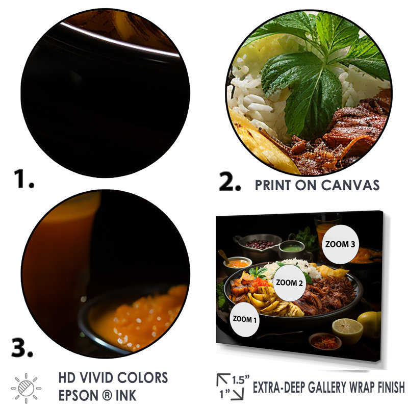 «Aroma Cuban Food Impression IV - Cuba Landscape», art mural, Toile tendue, H 12 po x l 20 po x P 1 po