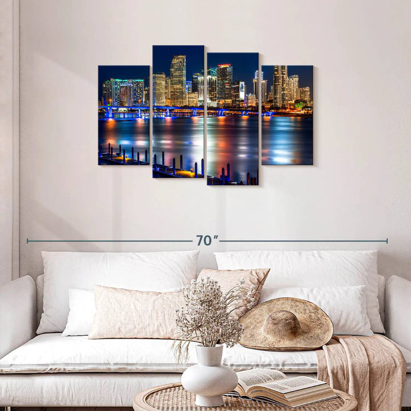 Horizon lumineux de Sirci à Miami, H 27 po x l 43 po