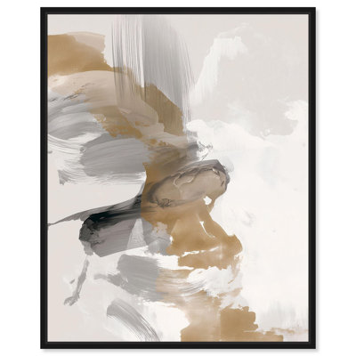 "Whispering Haze II", reproduction d'art sur toile par Art Remedy, cadre noir, 16 x 20