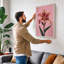 Lily in Pink Botanical - Wrapped Canvas-1176305739-1176305742