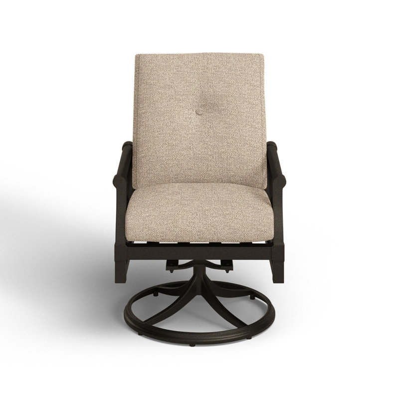 Andover Outdoor Rocker Chair, Chartres Malt Sunbrella®, Chestnut Brown