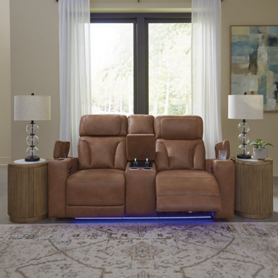Nura Power Reclining Loveseat With Console